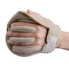 Image of Left hand wearing a rolyan sof-foam palm protector