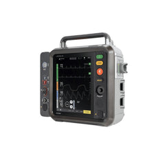 LIFEPAK 35 monitor defibrillator front view with touchscreen display and side connector panel
