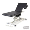 Image of LynX Cardiology Table - Backrest & Body Cutouts, All Electric in Austex Studio+ Black vinyl (AI colour preview)