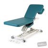 Image of LynX Cardiology Table - Backrest & Body Cutouts, All Electric in Austex Studio+ Caribbean vinyl (AI colour preview)