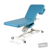 Image of LynX Cardiology Table - Backrest & Body Cutouts, All Electric in Austex Studio+ Lagoon vinyl (AI colour preview)