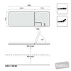Image of LynX cardiology table backrest movement positions diagram