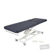 Image of LynX Cardiology Table (Dual Backrest Section Cut-Outs) - Electric Backrest in Austex Studio+ Navy vinyl (AI colour preview)