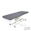 Image of LynX Cardiology Table (Dual Backrest Section Cut-Outs) - Electric Backrest in Austex Studio+ Pewter vinyl (AI colour preview)