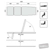Image of LynX podiatry chair seat and backrest movement positions