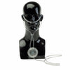 Image of Oxymizer Pendant oxygen conserving cannula shown worn with the reservoir resting on the chest