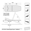 Image of pinnacle gynae couch traditional movement positions diagram