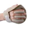 Image of Right hand wearing a rolyan sof-foam palm protector