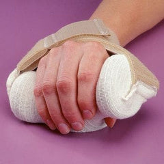 Rolyan carve-it hand positioning orthosis foam hand splint on the hand