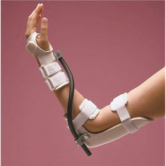 Rolyan dynamic pronation supination splint kit fitted to a wrist and elbow splint