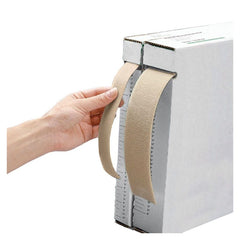 Rolyan securable strapping material beige roll in dispenser box