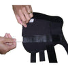 Image of rolyan ulnar carpal support splint with ulnar strap being fitted