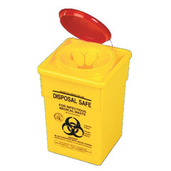 sharps disposal bin 2l yellow sharps container red lid