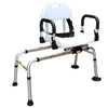 Image of Sliding bath transfer bench with the seat moved along the rails