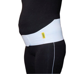 solari elastic pregnancy belt worn under the bump side view