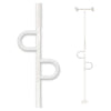Image of Stander double handle floor to ceiling grab bar in white
