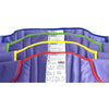 Image of Standing sling colour-coded binding in red, yellow, green and blue for sizes Small to X-Large