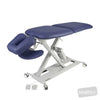 Image of SX Contour Manipulation Table - Two Section, PAR Headpiece & Lift-Up Backrest in Austex Studio+ Atlantic vinyl (AI colour preview)