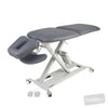 Image of SX Contour Manipulation Table - Two Section, PAR Headpiece & Lift-Up Backrest in Austex Studio+ Pewter vinyl (AI colour preview)