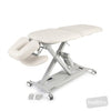 Image of SX Contour Manipulation Table - Two Section, PAR Headpiece & Lift-Up Backrest in Austex Studio+ Snow vinyl (AI colour preview)