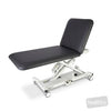 Image of SX GP Examination Table with Electric Backrest & Electric Locking Castors in Austex Studio+ Black vinyl (AI colour preview)