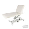 Image of SX GP Examination Table with Electric Backrest & Electric Locking Castors in Austex Studio+ Snow vinyl (AI colour preview)