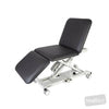 Image of SX GP3 Examination Table - Three Section, Electric Locking Castors in Austex Studio+ Black vinyl (AI colour preview)