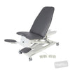 Image of SX Gynae Examination Chair - Electric Backrest - Electric Locking Castors in Austex Studio+ Charcoal vinyl (AI colour preview)
