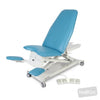Image of SX Gynae Examination Chair - Electric Backrest - Electric Locking Castors in Austex Studio+ Lagoon vinyl (AI colour preview)