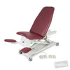 Image of SX Gynae Examination Chair - Electric Backrest - Electric Locking Castors in Austex Studio+ Ruby vinyl (AI colour preview)