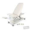Image of SX Gynae Examination Chair - Electric Backrest - Electric Locking Castors in Austex Studio+ Snow vinyl (AI colour preview)