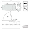 Image of SX gynae examination chair movement positions diagram