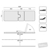 Image of SX gynae examination table movement positions diagram