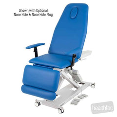 SX podiatry chair backrest raised nose hole detail view