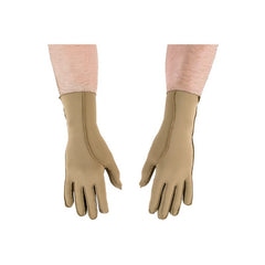 Therapeutic compression gloves full finger pair, back of hands