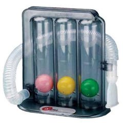 tri balls incentive spirometer with three coloured balls and tubing