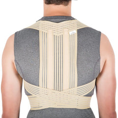 vulkan clavicle posture brace worn across the shoulders back view