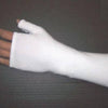 Image of White coolmax thumb spica splint sock back of hand