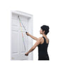 Image of Woman using the THERABAND over door shoulder pulley for shoulder exercises