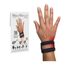 wristwidget black tfcc wrist support worn on wrist with packaging