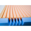 Image of Close-up of zoned castellated foam and channel cuts on the U-shaped base