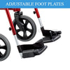 Image of AUSCARE Shopper 12 Attendant Propelled Wheelchair Height Adjustable Footplates