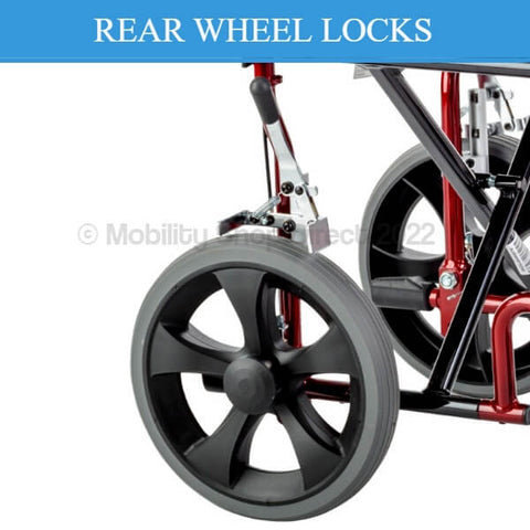 AUSCARE Shopper 12 Attendant Propelled Wheelchair Rear Wheel Locks