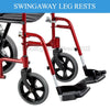 Image of AUSCARE Shopper 12 Attendant Propelled Wheelchair Swingaway Leg Rests