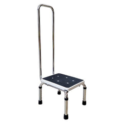 Adjustable Height Step Stool With Hand Rail