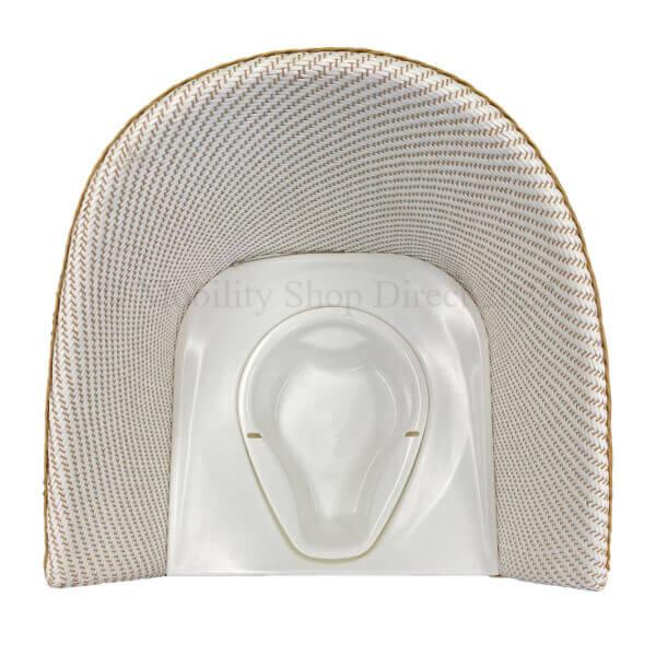 Basketweave Bedside Commode Close Up