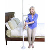 Image of Ceiling to Floor Grab Bar with Curved Handle Standing Up From Bed