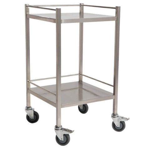 Compact Medical Instrument Trolley with Rails