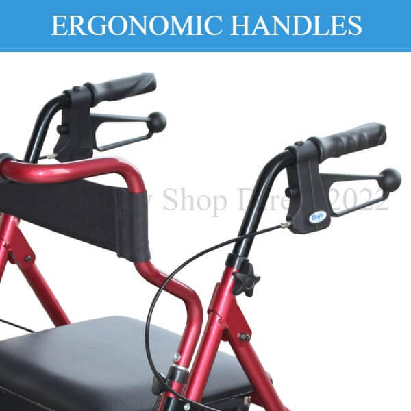 DAYS 2-IN-1 Hybid Walker and Transit Chair Ergonomic Handles