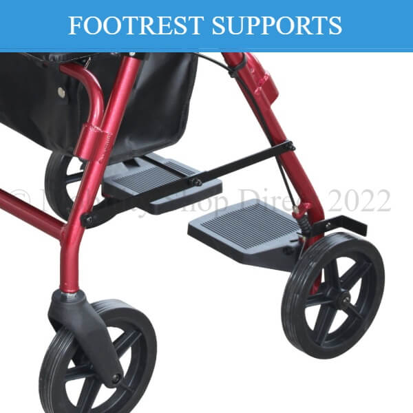 DAYS 2-IN-1 Hybid Walker and Transit Chair Loop Brakes